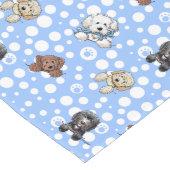 Doodle Dogs Blue Table Runner Lange Tafelloper (Hoek)