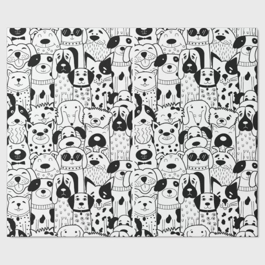 Doodle Dogs Cadeaupapier (Zoom)