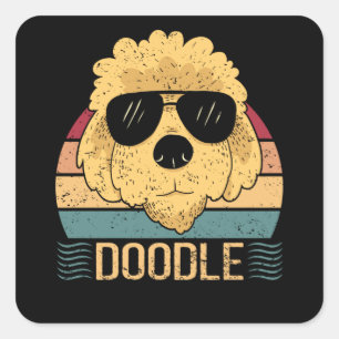 Doodle Dogs Goldendole Dog Owner Vierkante Sticker