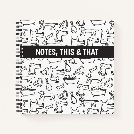Doodle Dogs Spiraal Notebook Notitieboek (Voorkant)