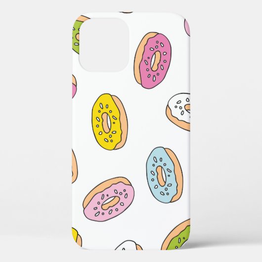 Doodle donuts patroon, naadloos ontwerp. Case-Mate iPhone case (Achterkant)