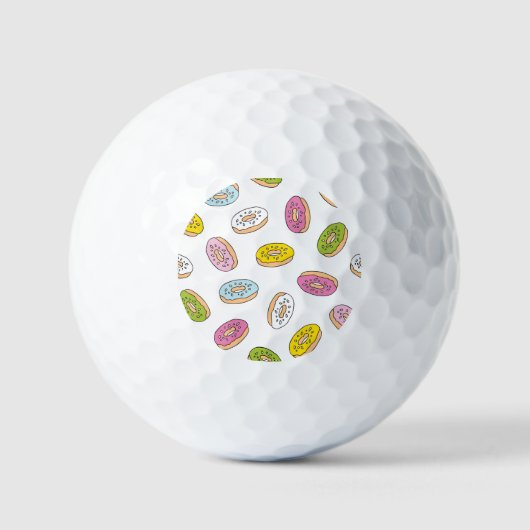 Doodle donuts patroon, naadloos ontwerp. golfballen (Voorkant)