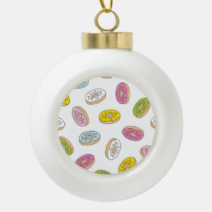Doodle donuts patroon, naadloos ontwerp. keramische bal ornament