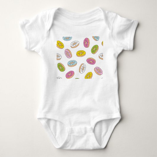 Doodle donuts patroon, naadloos ontwerp. romper (Voorkant)