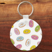 Doodle donuts patroon, naadloos ontwerp. sleutelhanger (Voorkant)