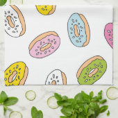 Doodle donuts patroon, naadloos ontwerp. theedoek (Gevouwen)