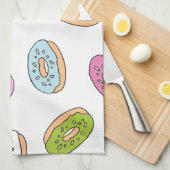 Doodle donuts patroon, naadloos ontwerp. theedoek (Quarter Fold)