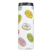 Doodle donuts patroon, naadloos ontwerp. thermosbeker (Achterkant)