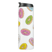 Doodle donuts patroon, naadloos ontwerp. thermosbeker (Geroteerd rechts)