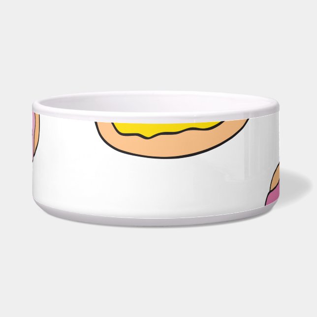 Doodle donuts patroon, naadloos ontwerp. voerbakje (Voorkant)