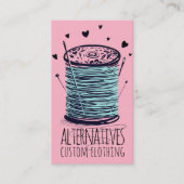 Doodle draad naaiende quilter visitekaartje (Voorkant)