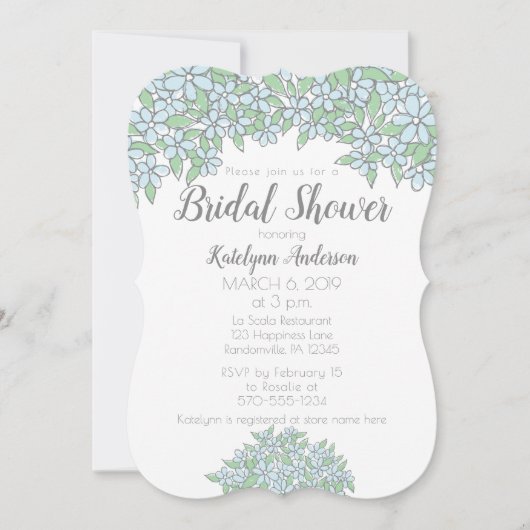 Doodle Drawing Vergeet me niet bruiloft Kaart (Voorkant)