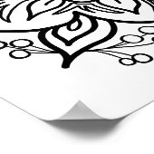 Doodle Drawing You Colour Line Art Mooi Poster (Hoek)