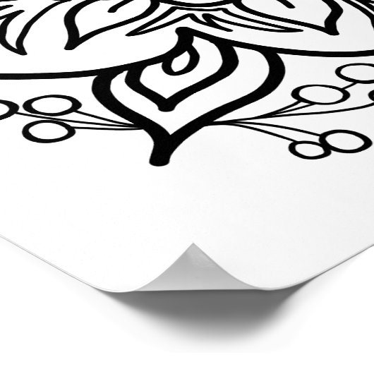 Doodle Drawing You Colour Line Art Mooi Poster (Hoek)