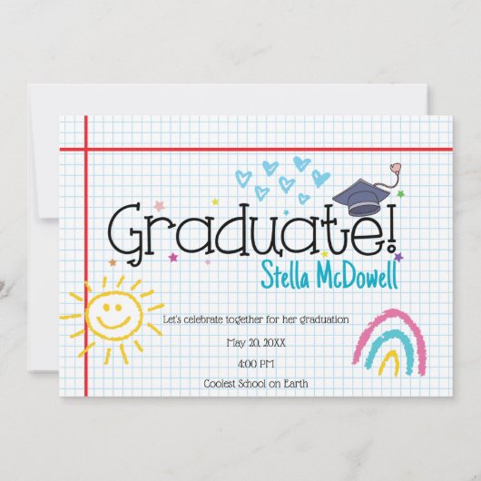 Doodle Dreams Afstuderen Kaart (Achterkant)