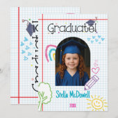 Doodle Dreams Afstuderen Kaart (Voorkant / Achterkant)