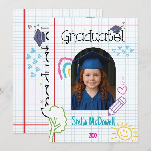 Doodle Dreams Afstuderen Kaart (Voorkant / Achterkant)