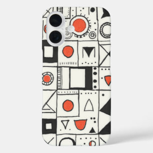 Doodle Dreams: een grillige Abstract iPhone 16 Hoesje