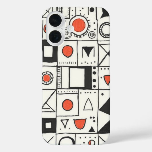 Doodle Dreams: een grillige Abstract Case-Mate iPhone Case (Achterkant)