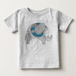 Doodle Elephant. Baby romper.