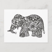 Doodle Elephant Briefkaart (Voorkant)