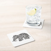 Doodle Elephant Kartonnen Onderzetters (Insitu)