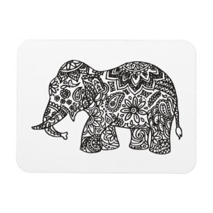 Doodle Elephant Magneet