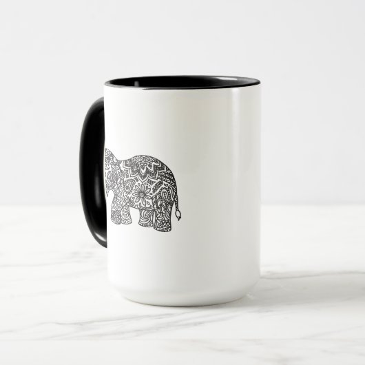 Doodle Elephant Mok (Voorkant links)