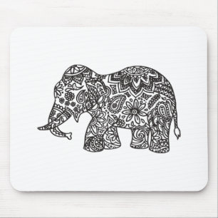 Doodle Elephant Muismat