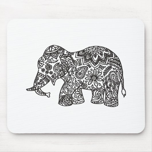 Doodle Elephant Muismat (Voorkant)