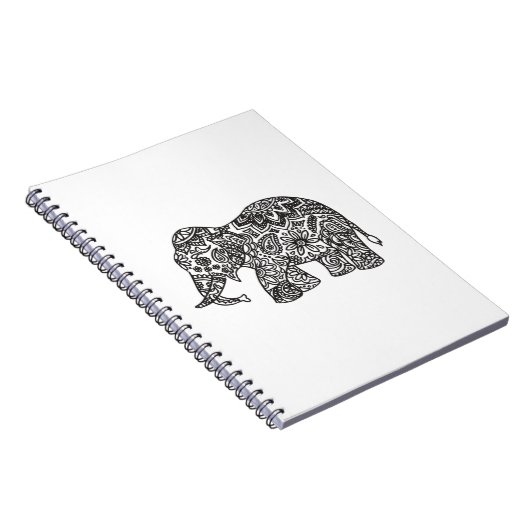 Doodle Elephant Notitieboek (Rechterzijde)