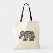 Doodle Elephant Tote Bag (Voorkant)