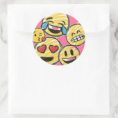 Doodle Emoji Cartoon Tween Teen Birthday Ronde Sticker (Tas)