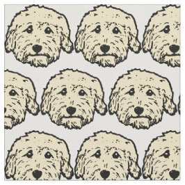 Doodle fabric met Abridodehond Stof