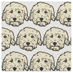 Doodle fabric met Abridodehond Stof