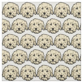 Doodle fabric met Abridodehond Stof (Swatch)