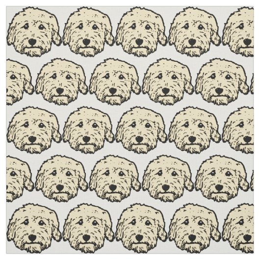 Doodle fabric met Abridodehond Stof (Swatch)