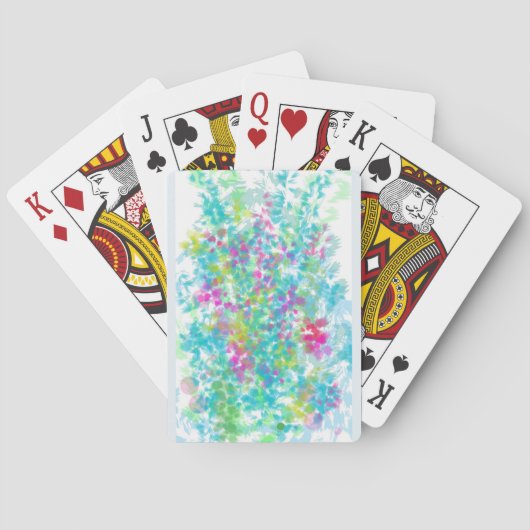 Doodle-feest  Bloemrijk Pokerkaarten (Achterkant)