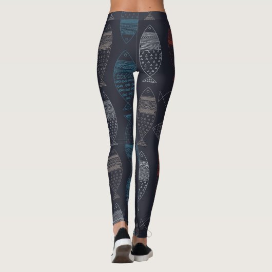 Doodle Fish Leggings (Achterkant)