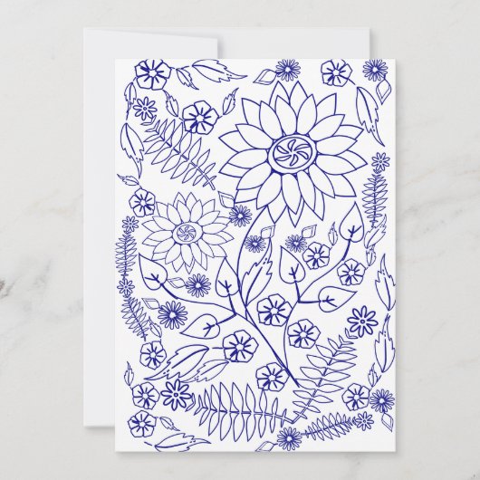 Doodle Flat-kaart Feestdagenkaart (Voorkant)