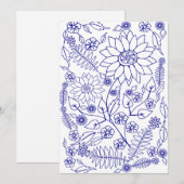 Doodle Flat-kaart Feestdagenkaart (Voorkant / Achterkant)