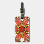 Doodle Floral Art Print Bagagelabel (Voorkant verticaal)