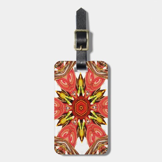 Doodle Floral Art Print Bagagelabel (Voorkant verticaal)