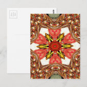 Doodle Floral Art Print Briefkaart (Voorkant / Achterkant)