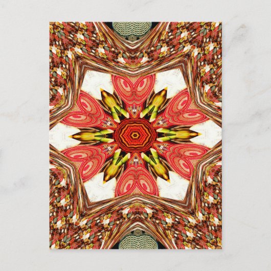 Doodle Floral Art Print Briefkaart (Voorkant)