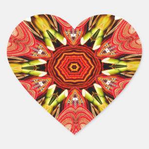 Doodle Floral Art Print Hart Sticker