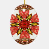 Doodle Floral Art Print Keramisch Ornament (Voorkant)