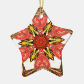 Doodle Floral Art Print Keramisch Ornament (Links)