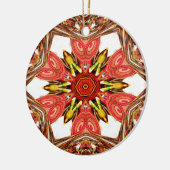 Doodle Floral Art Print Keramisch Ornament (Links)