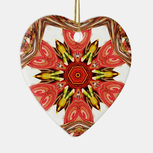 Doodle Floral Art Print Keramisch Ornament (Rechts)